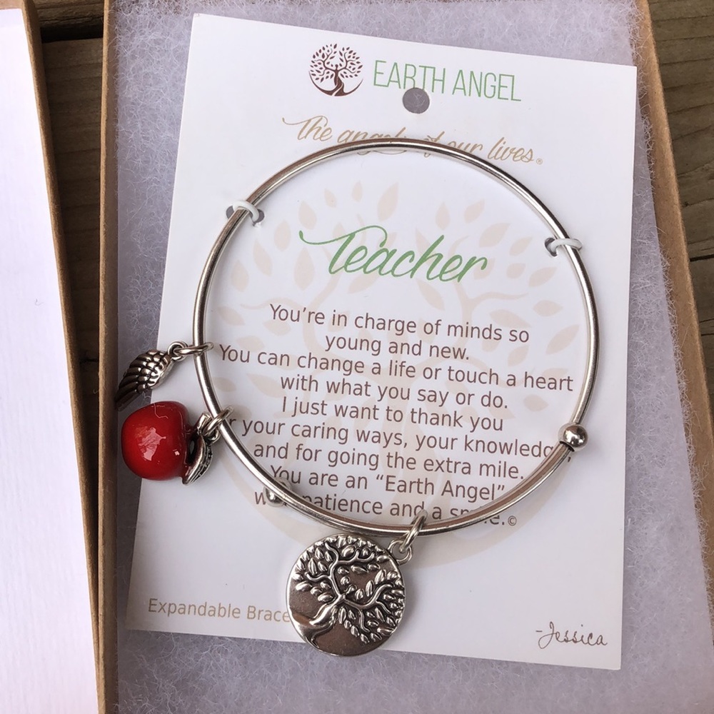 Earth Angel Teacher Charm Bracelet (New)